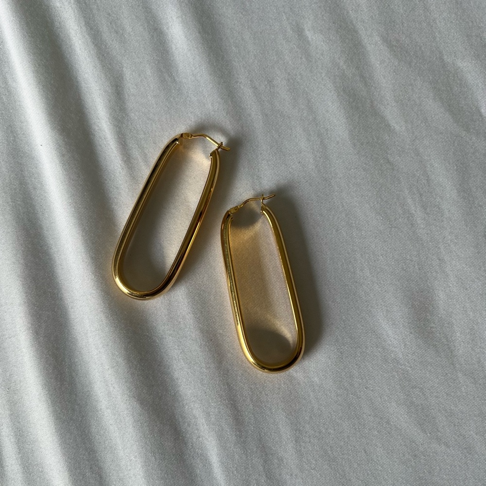 Honora QVC gold plated sterling silver hoops